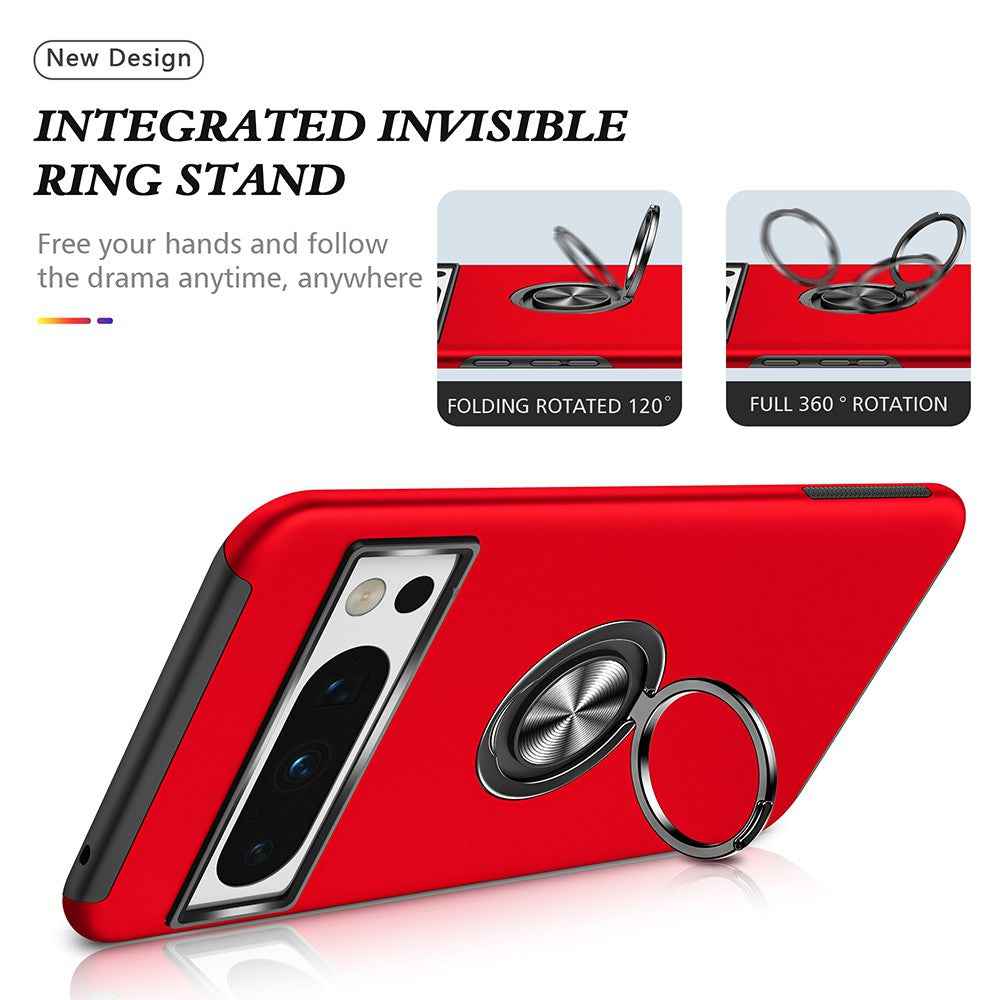 Magnetic Ring Holder Shockproof Case Cover for Google Pixel 8 Pro