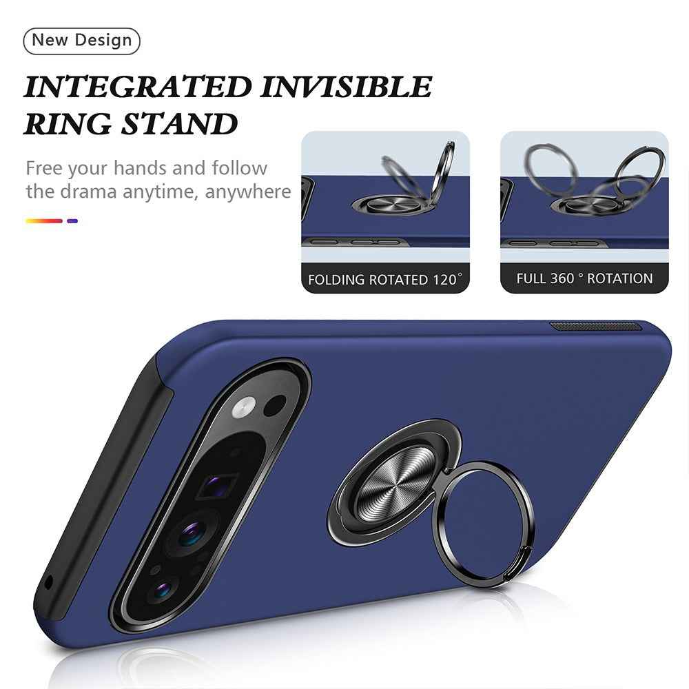 Magnetic Ring Holder Shockproof Case Cover for Google Pixel 9 / 9 Pro