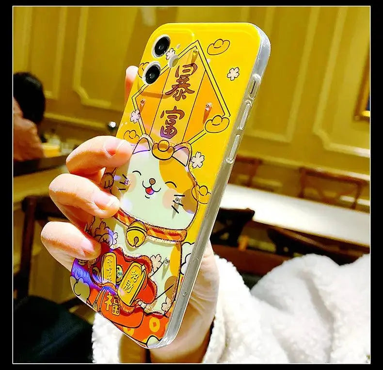 Zhaocai Cat Adhesive Mobile Phone Case - MyMobile