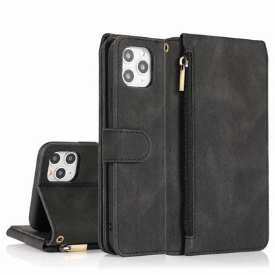 Zipper Bag, Card, Leather Case, Wallet, Mobile Phone Case For Samsung Galaxy Note20 - MyMobile