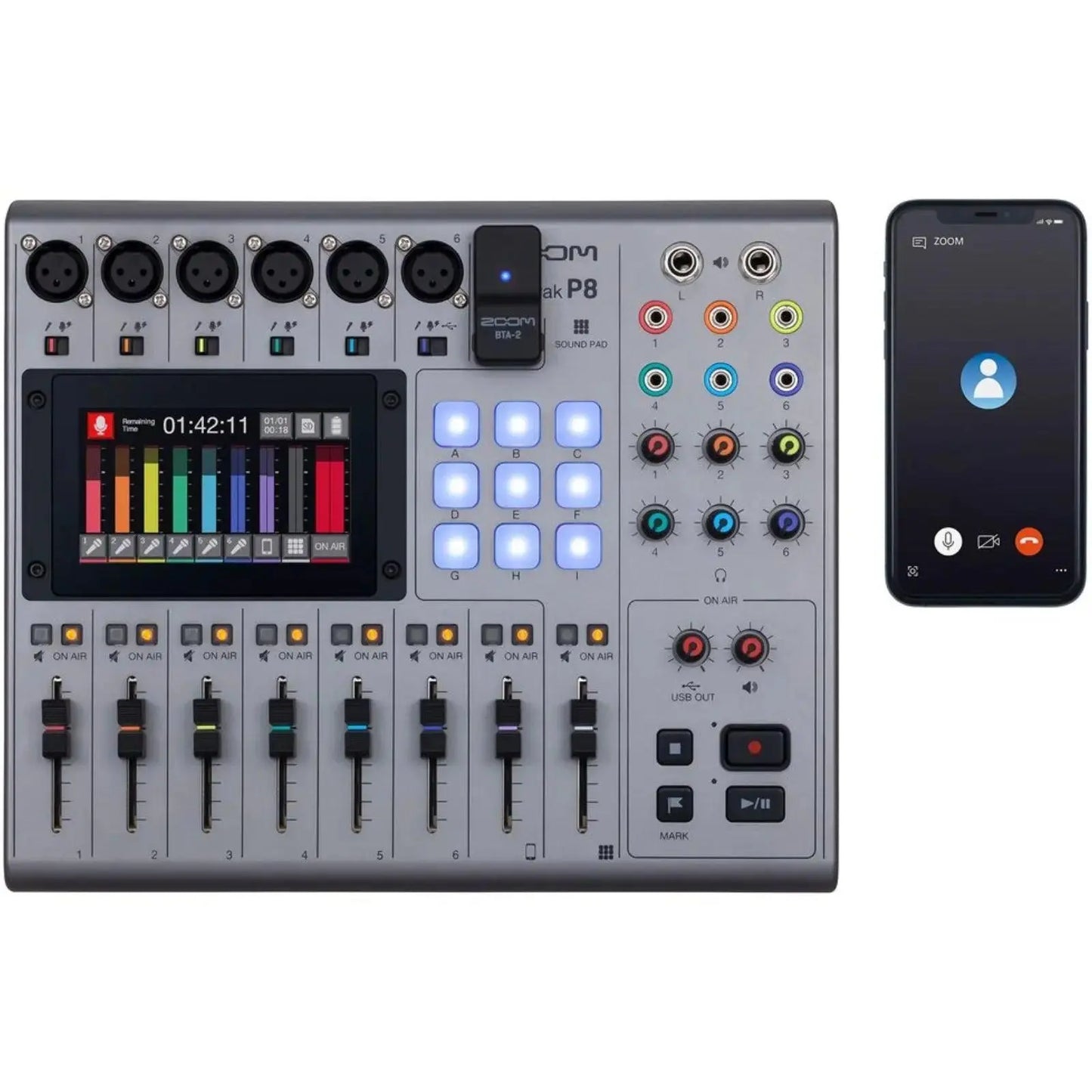 Zoom PodTrak P8 Multitrack Podcast Recorder - MyMobile